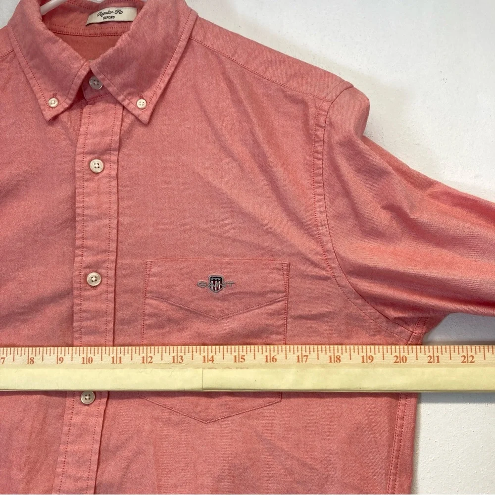 Gant Shirt Regular Fit Oxford Men’s Classic Cotton S 38/35 Pink Button Down - Picture 14 of 16